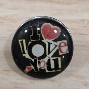 Snap Jewelry I Love You Cutout Craft LettersButton Fits Ginger Noosa Accessories
